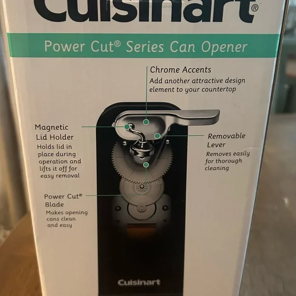 Cuisinart Power Cut Black Can Opener -One Touch Operation - Picture 4 of 8